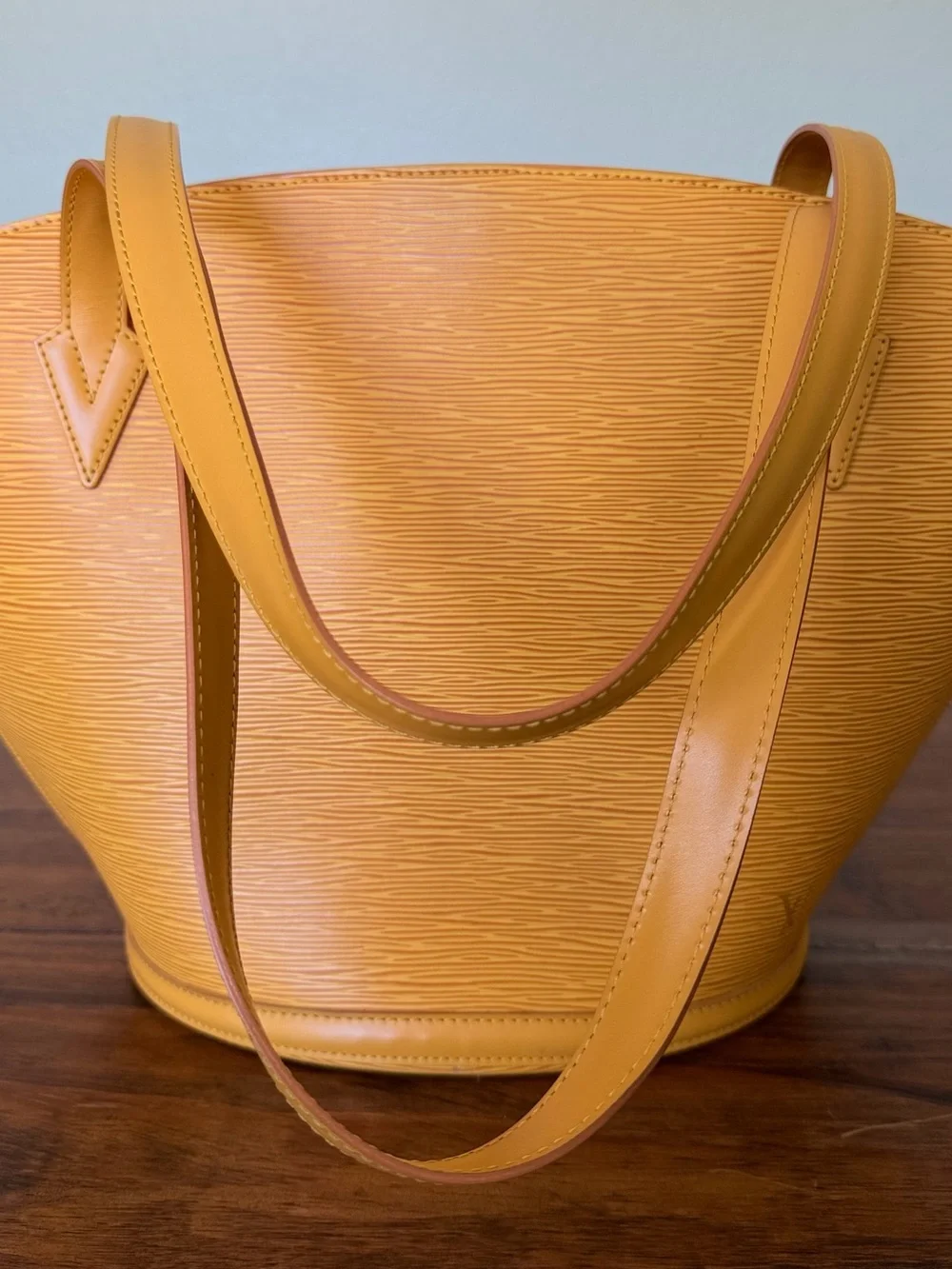 LOUIS VUITTON SAINT JACQUES GM TASSIL YELLOW EPI LEATHER TOTE